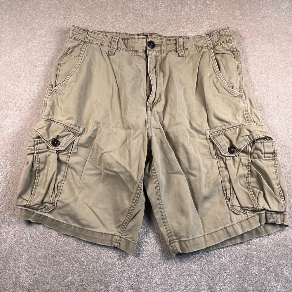 American Eagle Cargo Shorts Khaki Casual Y2K Classic men's 35